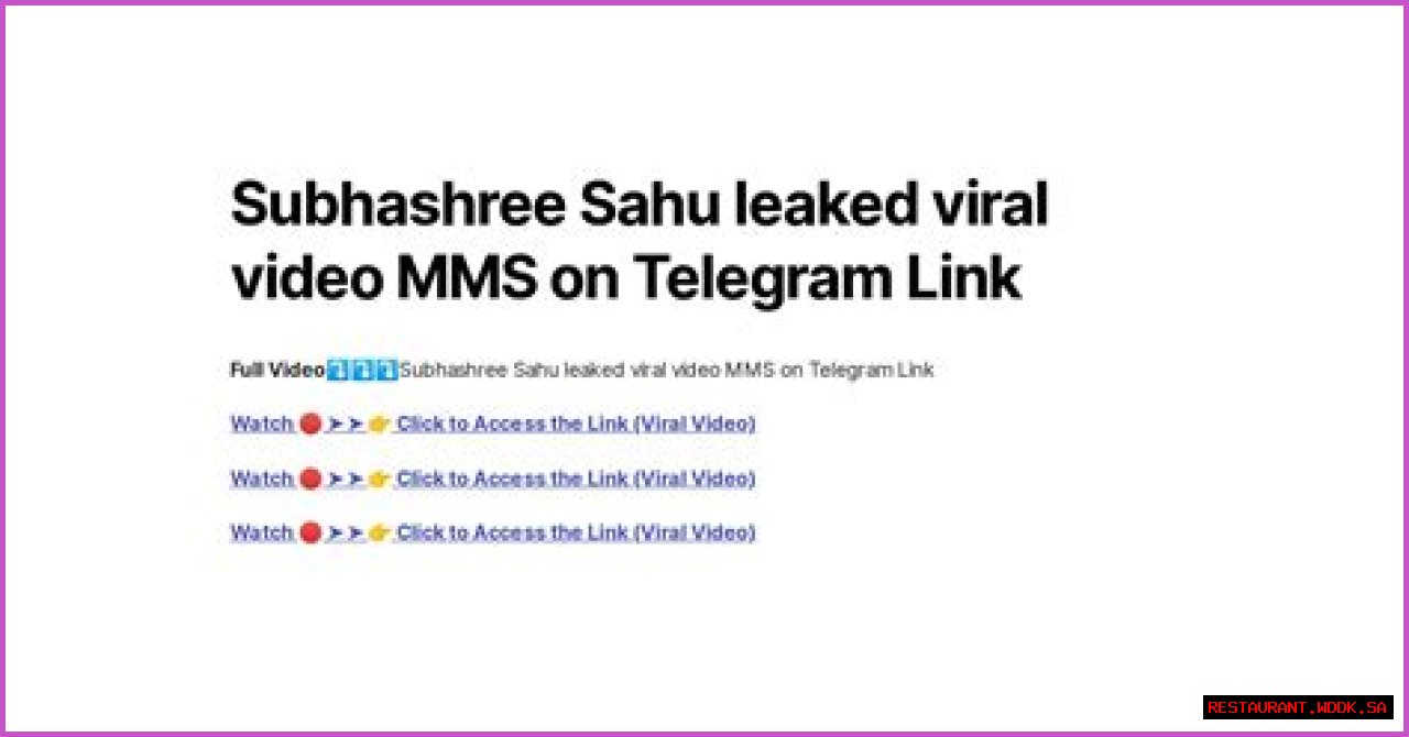 Subhashree Viral Telegram Link: Exploring The Phenomenon